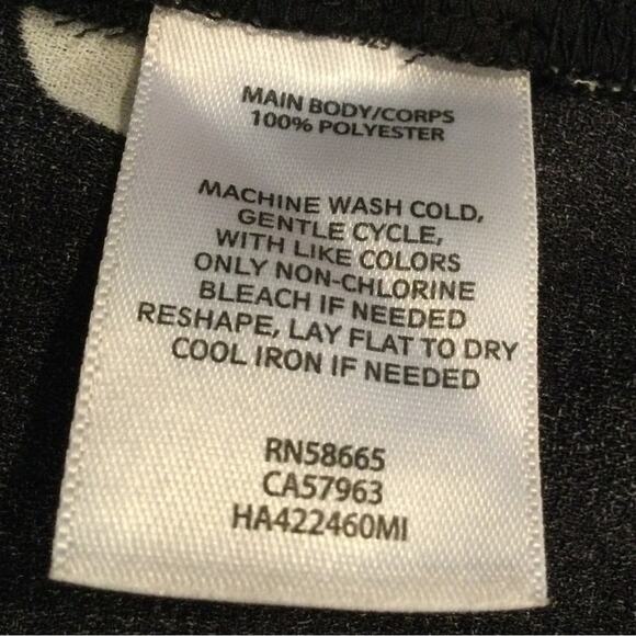 Halogen x Atlantic-Pacific Wide Leg Black Polka Dot Paper Bag Pants High Rise 2 - Picture 8 of 8